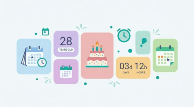 DOB Calculator – Calculate your exact age, birthday countdown and life statistics